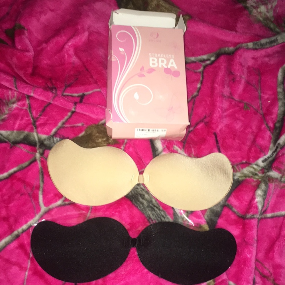Brand New Strapless Bras 2 beige and black size B